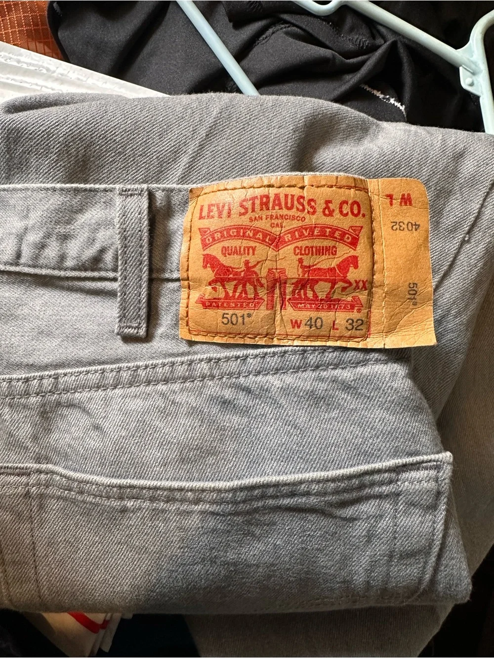 Levi's 501® Straight Jeans in Light Gray
